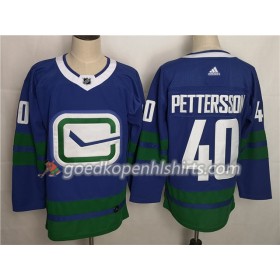 Vancouver Canucks Elias Pettersson 40 Alternate Adidas 2019-2020 Blauw Authentic Shirt - Mannen